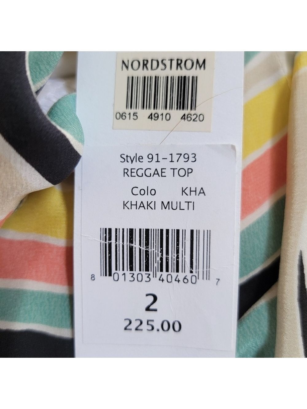 Nanette Lepore 100% Silk Raggae Multicolor Striped Halter Top Size 2 NWT - Picture 7 of 16
